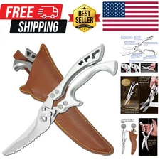 Upgrade Heavy Duty Stainless Steel Kitchen Scissors - Professional Poultry Sh...