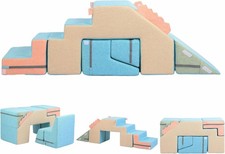 Asweets 4 in 1 Foam Climbing Blocks for Toddlers,Crawl Play Climbing Toys