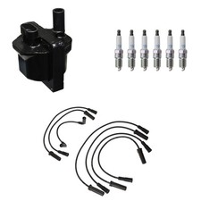 Denso Ignition Coil Wires 6 NGK Iridium Spark Plugs Kit For Sierra 1500 4.3 V6