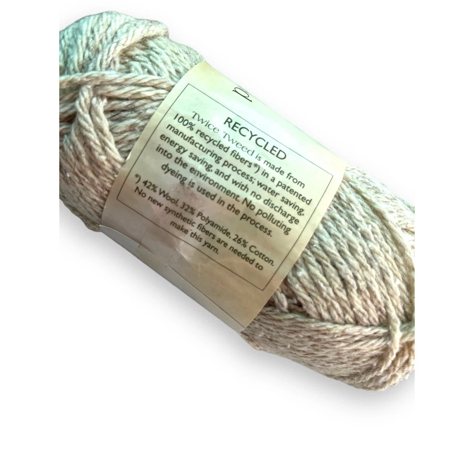 2 madejas Elsebeth Lavold EUCOOL & TWEED hilo de lana 🧶 gris y beige Foto 2 de 4