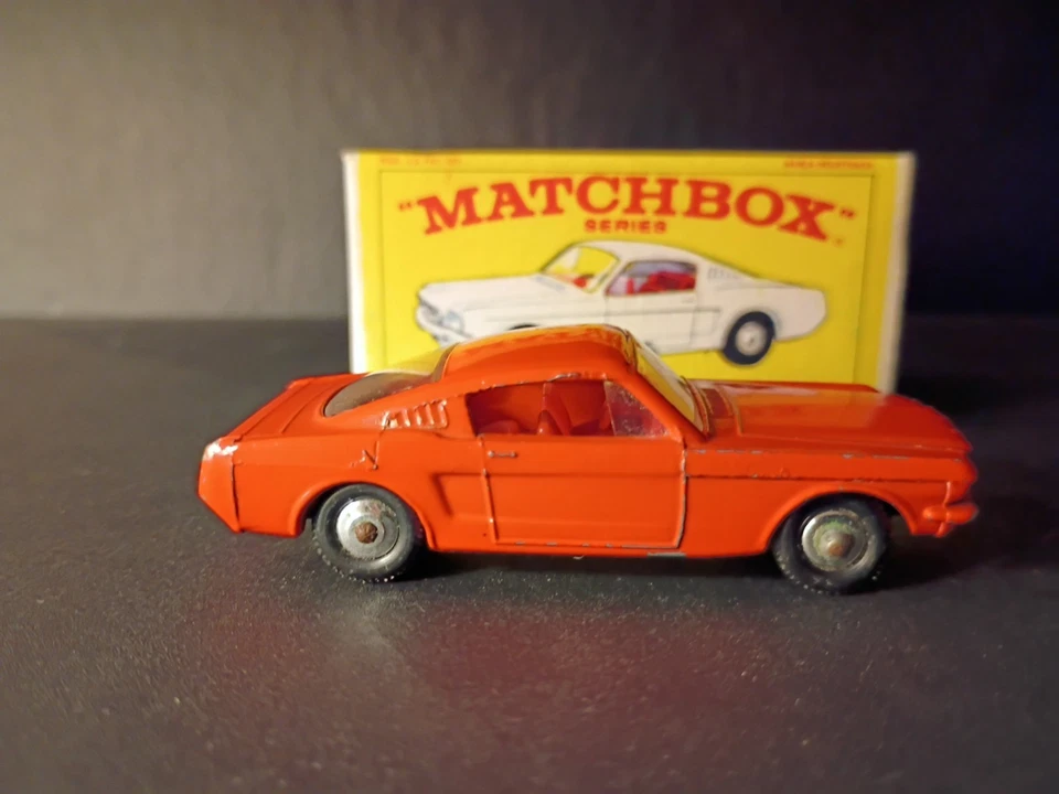 Matchbox редкая #8E7 Ford Mustang Fastback оранжевый 1966 VN/новый хрустящий оригинал E4 коробка - Изображение 4 из 4