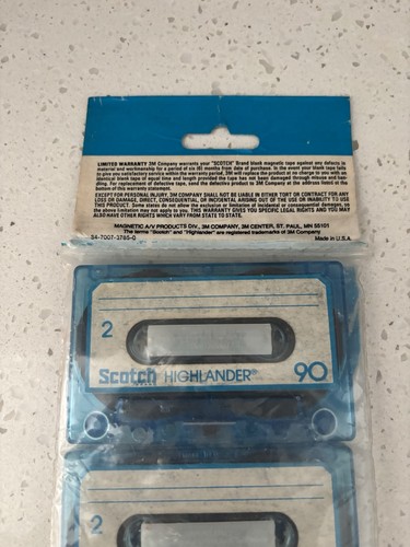 3M Scotch Highlander C-90 New Cassette Tapes 3 Pack Sealed Made in USA - Picture 5 of 6