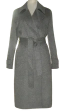 THEORY Wool Cashmere OAKLANE DF WINSOME 2 Trench Coat Women L Gray MSRP$895 NWT
