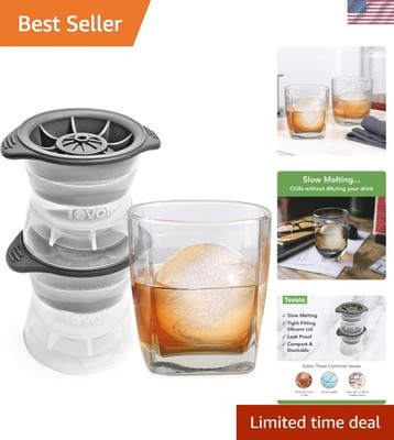 Elegant Sphere Ice Molds Set of 2 - Perfect for Cocktails & Whiskey Lovers
