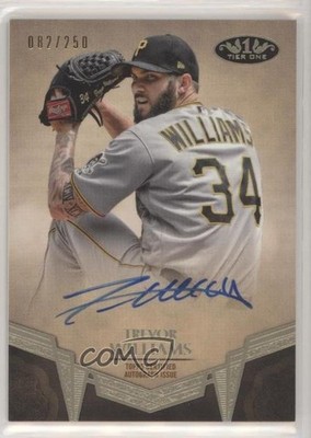 2019 Topps Tier One Break Out 82/250 Trevor Williams #BA-TWI Auto 7i2