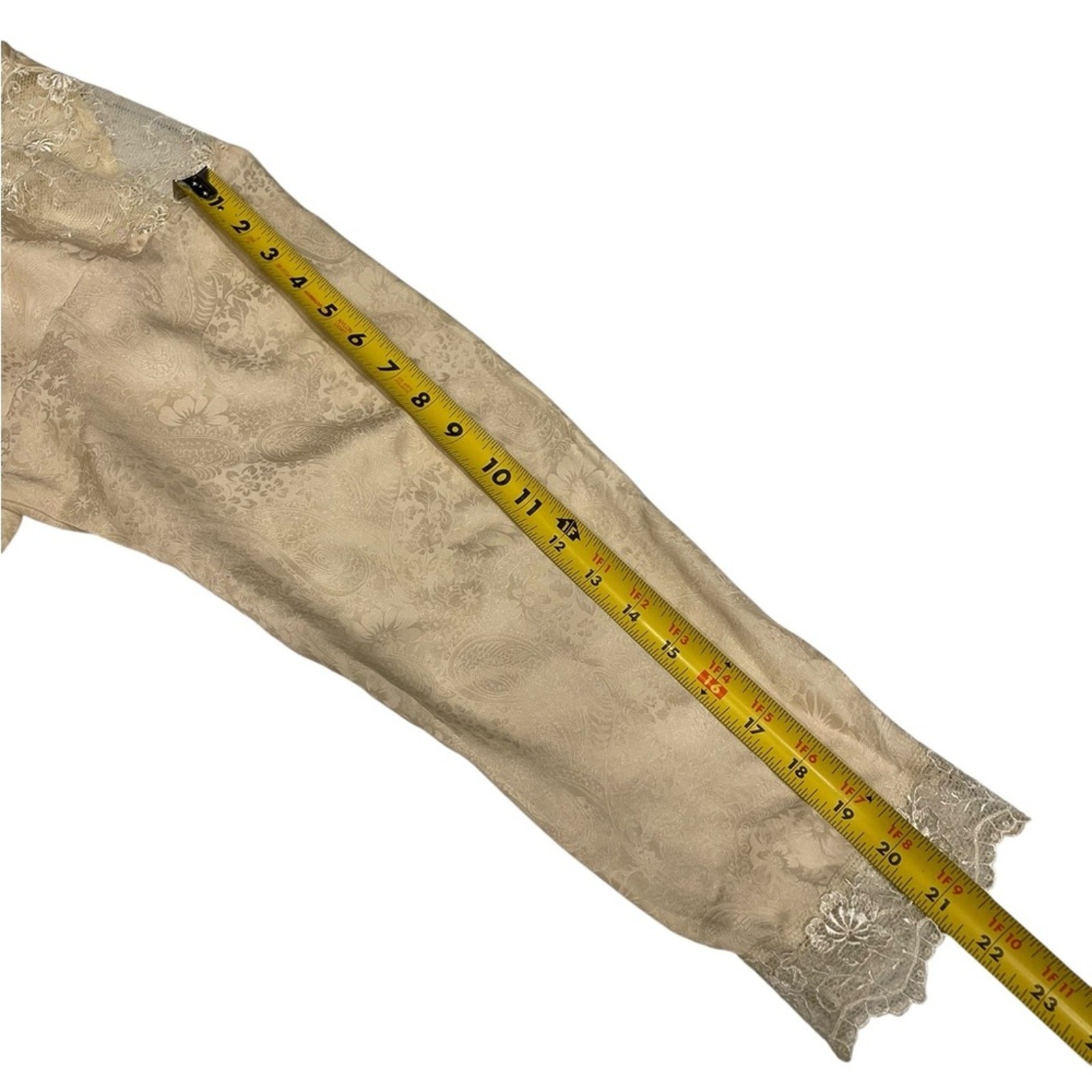 Valentino Cream Silk Lace Women's Blouse Size:M thumbnail 12