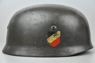 Stahlhelm M38 2 Embleme 100% Original!