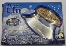 Vintage Alaska Ulu Knife. Alaskan Birch Handle And Stand. Made By Alaskans