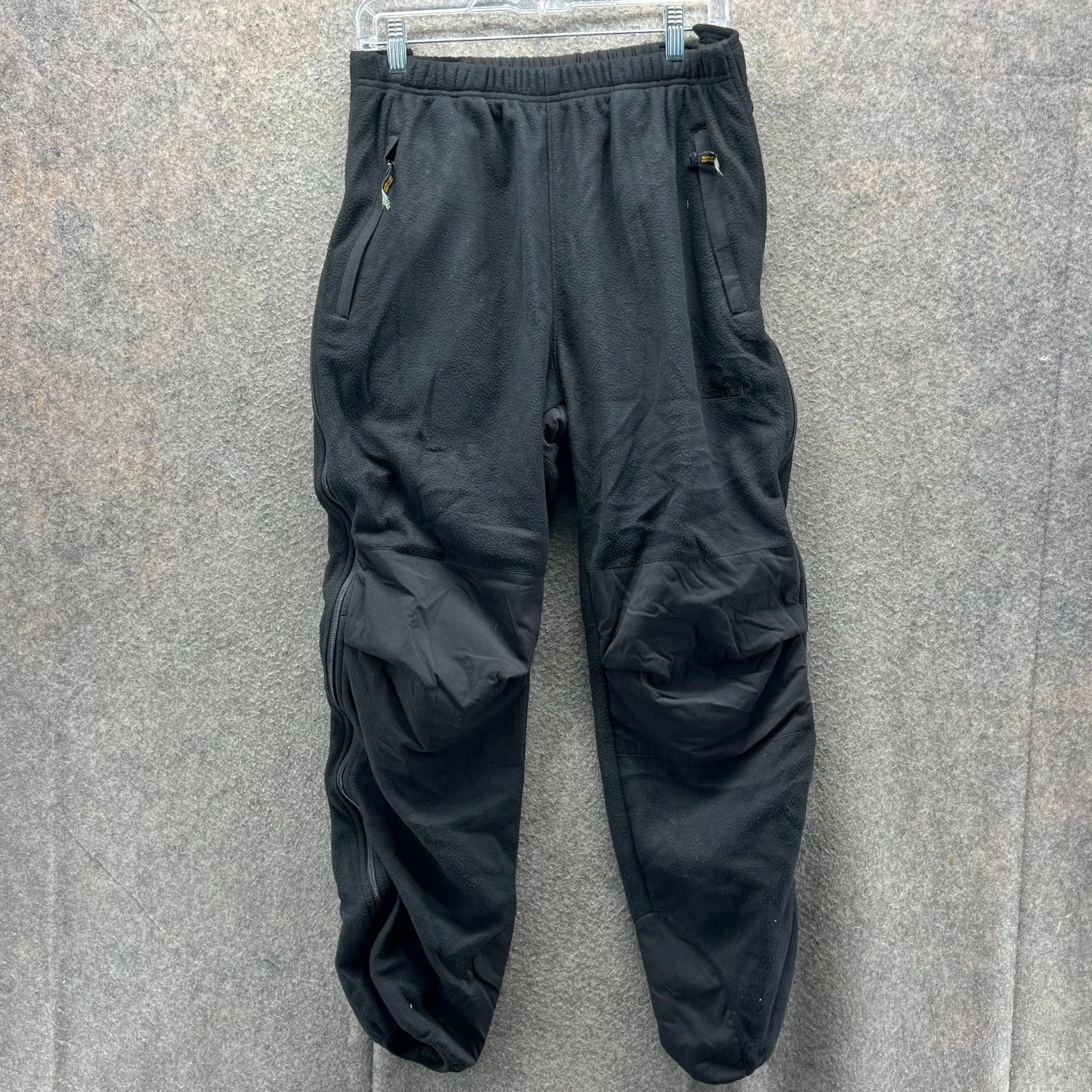 REI Pants Womens Large Black Outdoor Hiking Wind Resistant Nylon Lined Straight