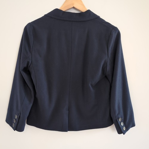 Abercrombie & Fitch Navy Wool Blend Blazer Jacket Size Medium - Picture 6 of 11