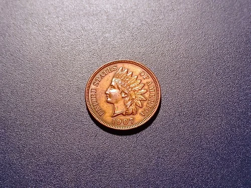 Uncirculated details 1907 Indian Head Cent