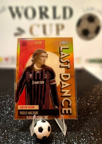 2025-26 ⚽️ Topps Chrome Paolo Maldini AC Milan Last Dance GOLD LD-13/50 🔥🔥