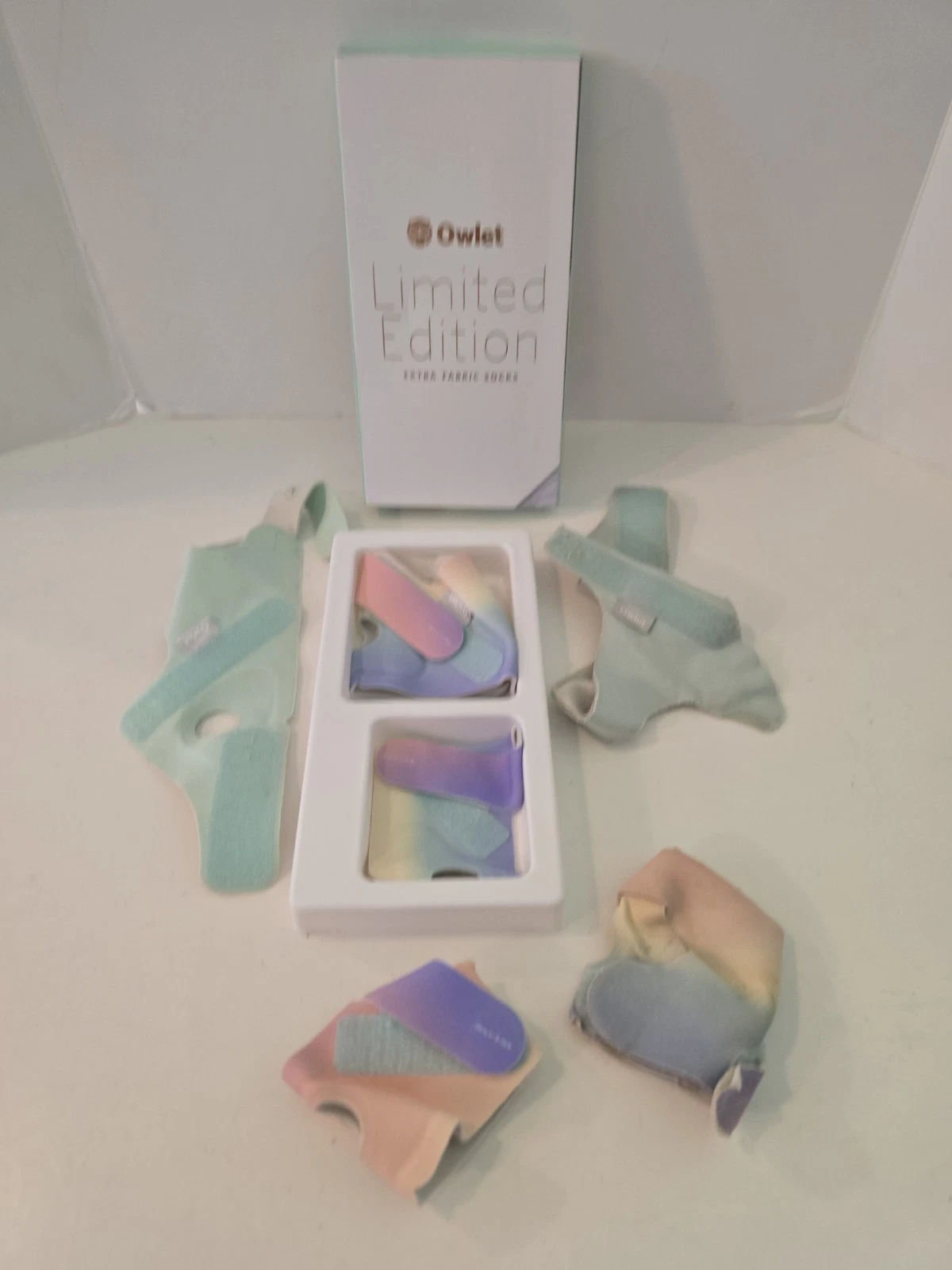 Owlet 1 Limited Edition extra Fabric Socks Rainbow Lot Of 6 Sizes 1 And 2