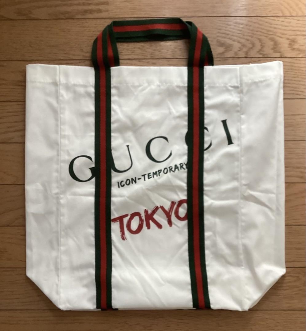 GUCCI Sherry Line Rare White Tote Bag Tokyo Edition
