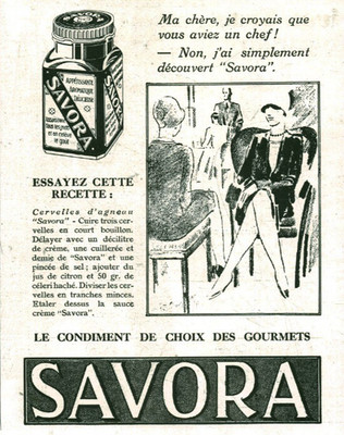 Alte Reklame Sauce Savora 1928 aus Zeitschrift