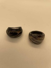 NWOT 2 Murano Glass rings Size 5  5.5 Multicolor Rings