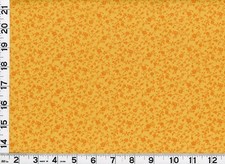 Dark Orange Roses Leafy Vines on Dark Yellow Quilting Sewing Fabric by Yard 454