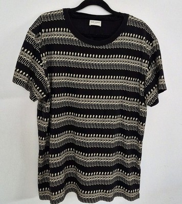 Saint Laurent Dancing Sceletons T Shirt Mens XL Cotton Crew Neck Short Sleeves