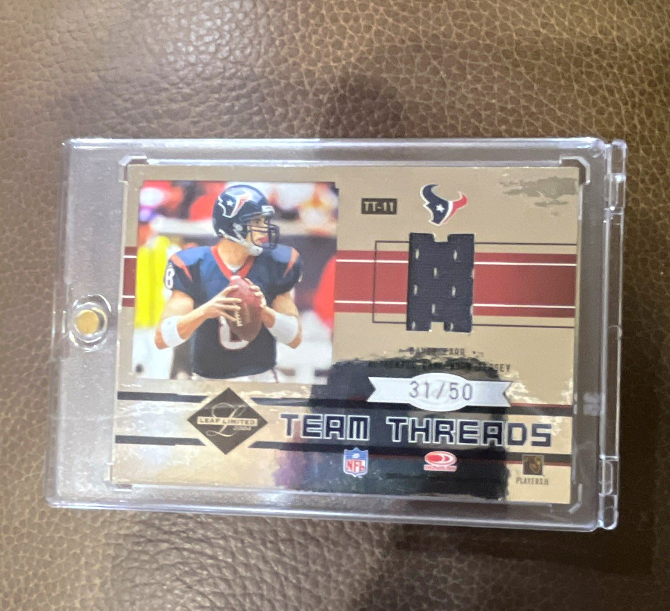 2004 Leaf Limited Team Threads Combos Andre Johnson David Carr TT-11 /50