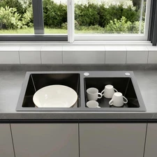Double-Bowl Kitchen Sink Multifunctional Stainless Steel Sink Kitchen Sink