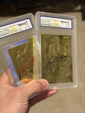 SkyBox 1996-97 EX-2000 Credentials Kobe Bryant/Jordan Auto 2-Card Lot CGC