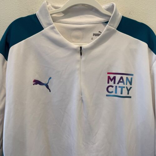 Manchester City Mens Training Long Sleeve Soccer Jersey Sweatshirt 1/4 Zip XXL - Picture 2 of 15