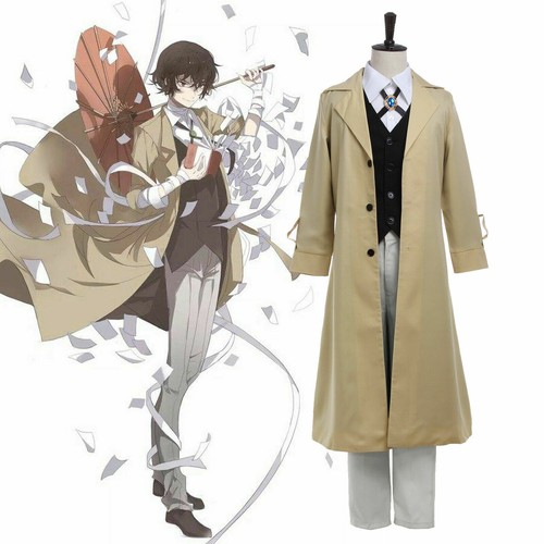 Bungou Streuner Hunde Osamu Dazai Cosplay Kostüm Uniform Outfit Anzug komplettes Set