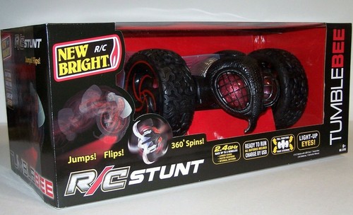 New Bright R/C Stunt Tumble Bee Jumps Flips 360 Spins Light Eyes Remote Control - Picture 4 of 9