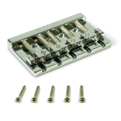 NEW Kluson High Mass 5-String Zinc Bass Bridge, Zinc Saddles, CHROME, KHMB5 C