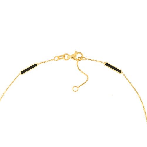 Enamel Bar Station Anklet Solid 14K Real Gold Ankle Bracelet Foot Chain Women - Picture 9 of 18