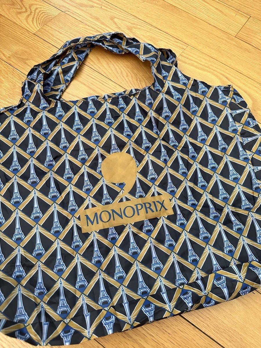 Monoprix Ecobag Monoprix French Grocery Store Bag, Eiffel Tower