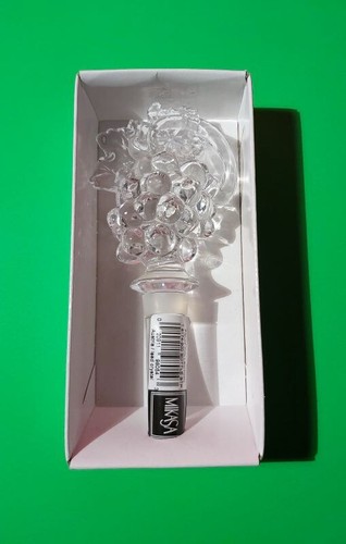 Mikasa Fruit Collection Wine Bottle Stopper Crystal Grapes T8174/900 Austria NWB - Picture 7 of 12