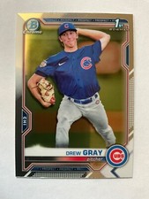 2021 Bowman Chrome Draft DREW GRAY 1st Bowman RC Chicago CUBS  #BDC-35