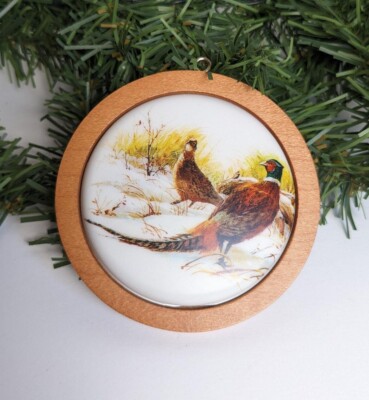 Hallmark Ring Necked Pheasant Christmas Ornament 3rd in Wildlife Collection 1984