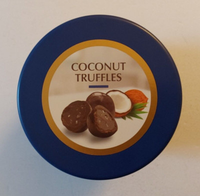 Coconut & Dark Chocolate Biscuit Truffle Canister/Container Empty