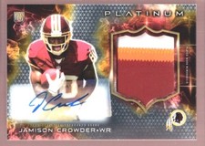 JAMISON CROWDER RC 2015 TOPPS PLATINUM REF 3CLR PATCH AUTO!REDSKINS WR RC