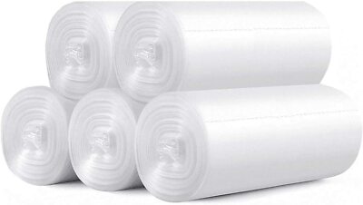 ccliners 3-4 Gallon Clear Small Garbage Bags bathroom Trash Bags, 200 Count