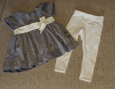 Max Studio Baby 2 PC Gray & White 12 months