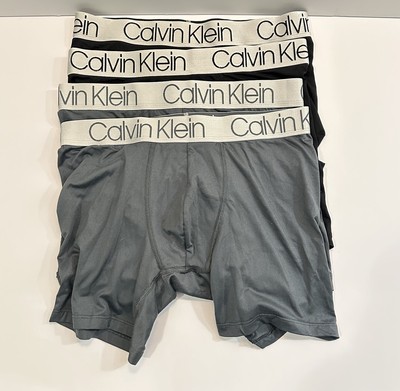 Calvin Klein Men's Boxer Briefs 4-Pack Chromatic Black & Grey Size Small