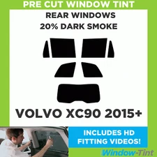 For Volvo XC90 2015+ Pre Cut Window Tint Kit 20% Dark Rear Car Tinting Film Film