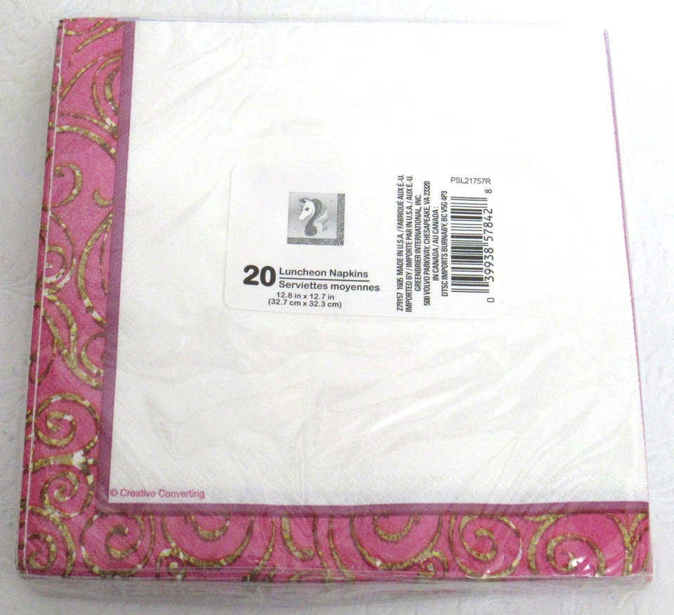 Servilletas Unicornio Arco Iris Almuerzo 20 Ct. 12.8" x 12.7" Nuevas Foto 3 de 4