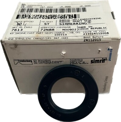 3x Freudenberg Simmerring | BA | 28 X 47 X 0 X 5 X 0 mm | 72 NBR 902