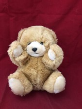 Vintage 1991 24K Polar Puff Teddy Bear Stuffed Animal Plush, 8in
