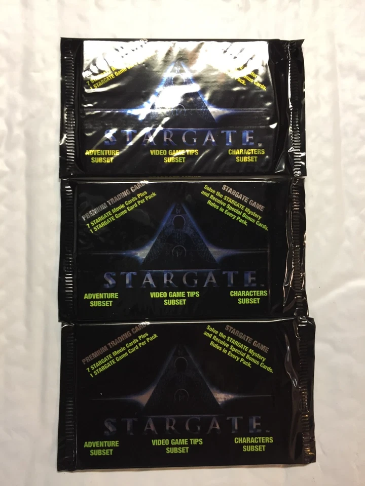 Lote de 3 paquetes sellados Stargate The Movie - Vintage 1994 Collect-A-Card Foto 3 de 4