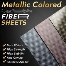 ARRIS Metallic Colored 3K Carbon Fiber Sheet 100x250x1-3mm Laminate Carbon Plate