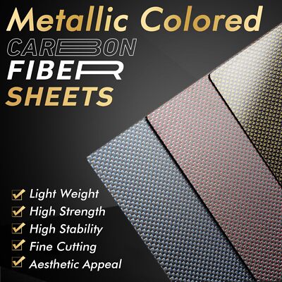 ARRIS Metallic Colored 3K Carbon Fiber Sheet 100x250x1-3mm Laminate Carbon Plate
