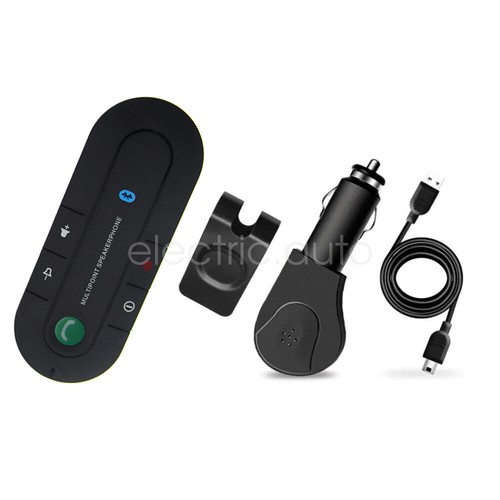Wireless Bluetooth Speaker Hands-Free Car Kit Speakerphone Visor Clip Receiver - Picture 16 of 18