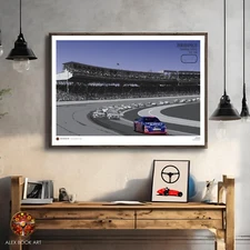Brickyard 400 Indianapolis History Art Print NASCAR Dale Jarrett Wall Art Gift