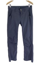 PrAna Women's Size 8 Halle Pants Gray Hiking Pants Roll Up Straight Outdoor