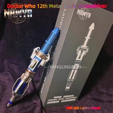 Doctor Who 12th Metal Sonic Screwdriver Cosplay Prop With LED Light Sound Toy